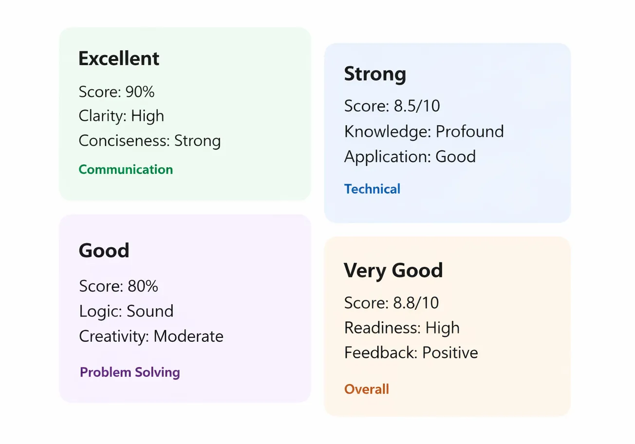 Verified Interview Results Interface